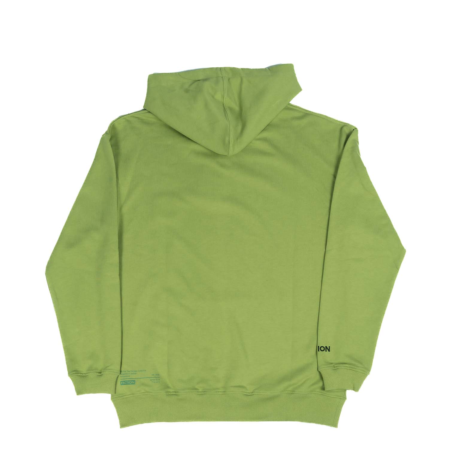 Faction Classic Hoodie Khaki Green Flat Lay Front
