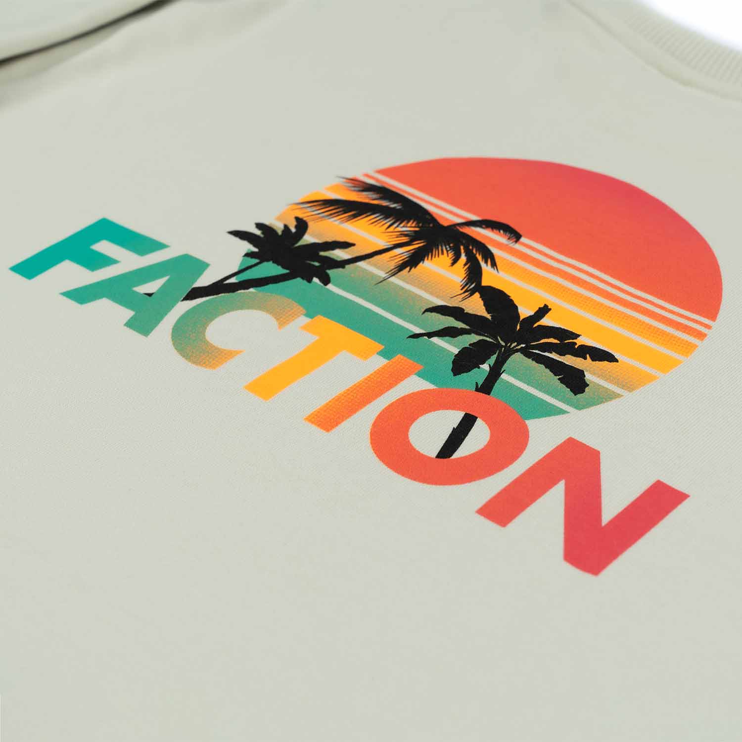 Faction Outcast Crew Neck Light Grey Flat Lay Front